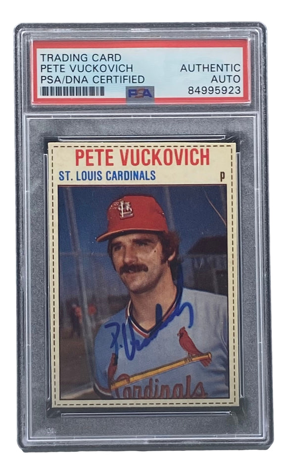 Pete Vuckovich Signed Cardinals 1979 Hostess #87 Trading Card PSA/DNA Sports Integrity