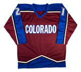 Peter Forsberg Colorado Signed Burgundy Hockey Jersey HOF 14 BAS