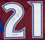 Peter Forsberg Colorado Signed Burgundy Hockey Jersey HOF 14 BAS