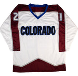 Peter Forsberg Colorado Signed White Hockey Jersey HOF 14 BAS