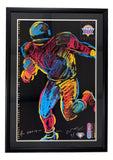 Peter Max Signed Framed 24x36 NFL Super Bowl XXIX Poster BAS LOA