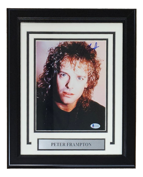 Peter Frampton Signed Framed 8x10 Photo BAS