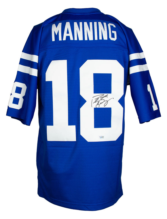 Peyton Manning Signed Colts Mitchell & Ness Throwback Football Jersey Fanatics Sports Integrity