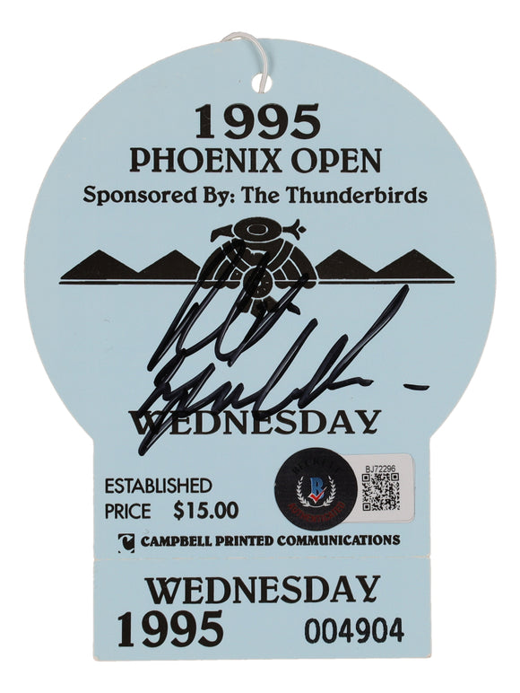 Phil Mickelson Signed 1995 PGA Phoenix Open Wednesday Ticket BAS