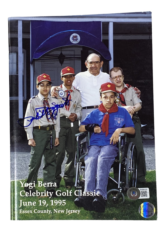 Phil Rizzuto Signed 1995 Celebrity Golf Classic Program BAS Sports Integrity