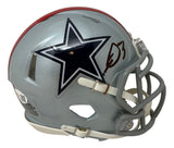 George Pickens Signed Dallas Cowboys Throwback Mini Speed Helmet JSA QR