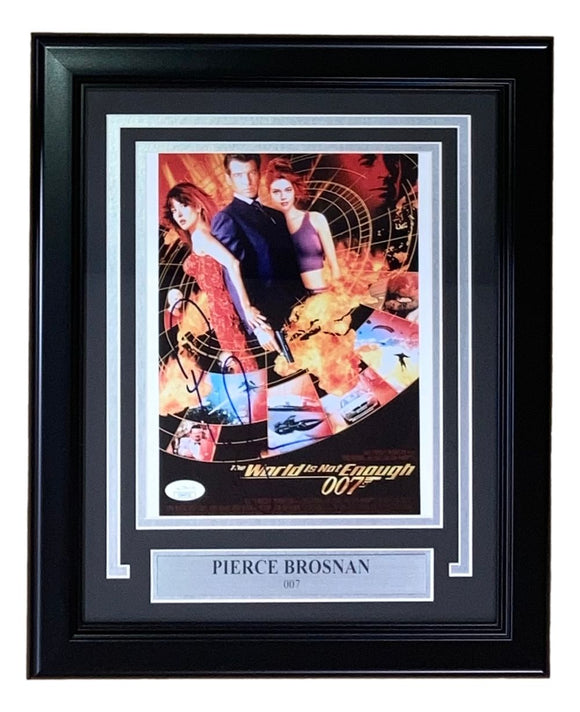 Pierce Brosnan Signed Framed 8x10 James Bond 007 Photo JSA