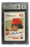 Sports Integrity’s Lou Piniella Signed 1991 Reds Kahn’s #41 Trading Card features his blue-ink autograph, graded BAS Auto 10, and comes in a protective case.
