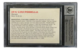 The Lou Piniella Signed 1991 Reds Kahn's #41 Trading Card by Sports Integrity features his signature and is authenticated BAS Auto 10, highlighting his Reds career. The card comes encased in protective plastic.
