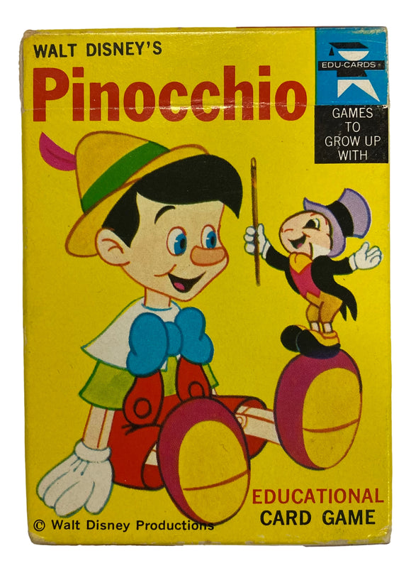 Walt Disney's Pinocchio Vintage Edu-Cards Educational Playing Card Game
