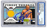 Dustin Poirier Signed 2011 Topps Finest Threads UFC #R-DP Rookie Card 2 PSA/DNA