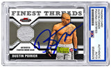 Dustin Poirier Signed 2011 Topps Finest Threads UFC #R-DP Rookie Card PSA/DNA