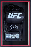 Dustin Poirier Max Holloway Signed UFC Replica Fight Gloves In Shadowbox BAS