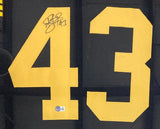 Troy Polamalu Pittsburgh Signed Framed Custom Black/Yellow Football Jersey BAS - Sports Integrity