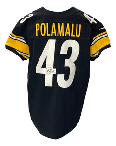 Troy Polamalu Signed Pittsburgh Steelers Black Nike Elite Jersey JSA Holo