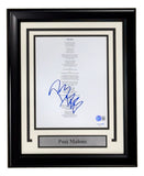 Post Malone Signed Framed 8x10 Circles Lyric Sheet Photo BAS