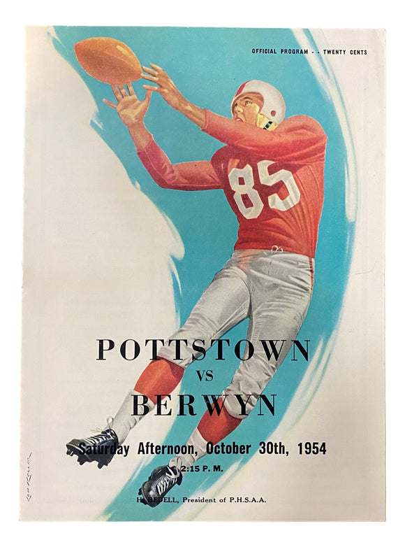 Pottstown vs Berwyn High School Football Program October 30 1954
