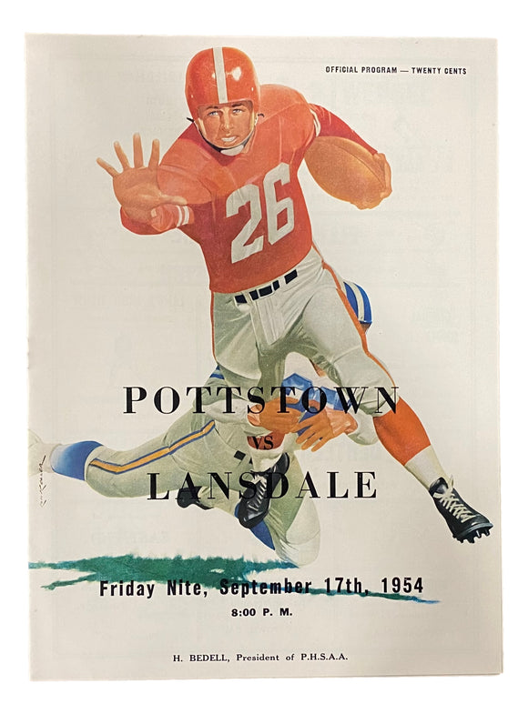 Pottstown vs Lansdale High School Football Program September 17 1954