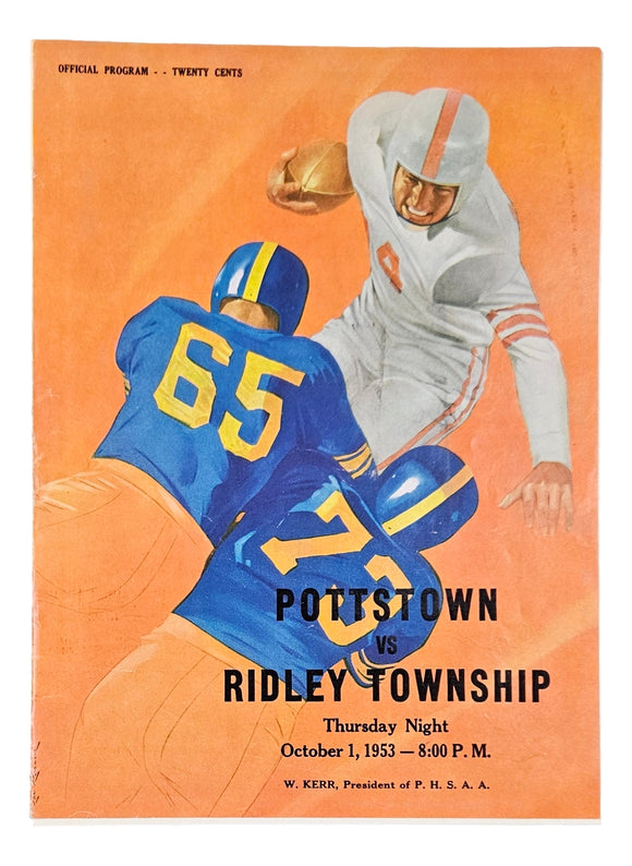 Pottstown vs Ridley Township High School Football Program October 1 1953