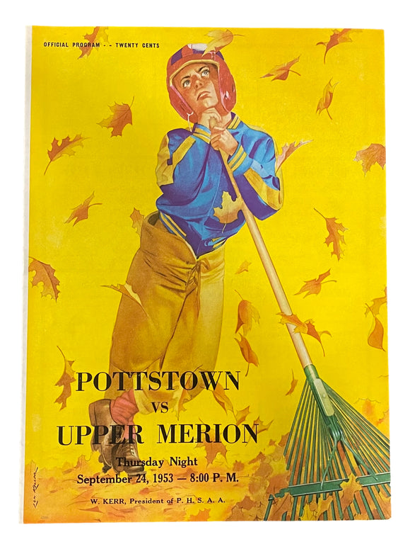 Pottstown vs Upper Merion High School Football Program September 24 1953