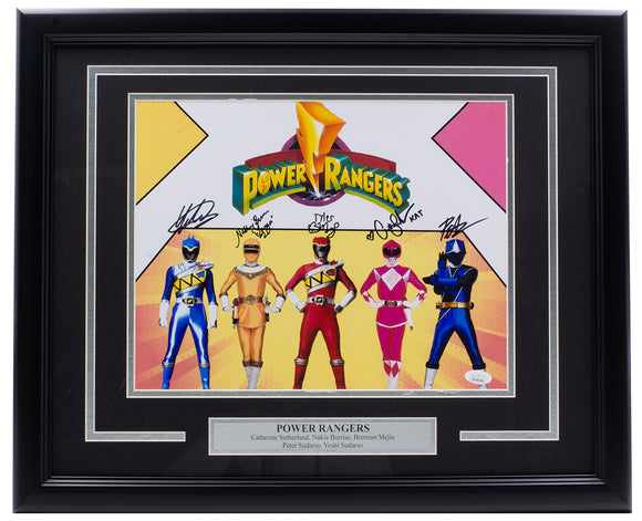 Power Rangers Multi Signed 5x Signatures Framed 11x14 Photo Inscribed JSA ITP Sports Integrity