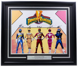Power Rangers Multi Signed 5x Signatures Framed 16x20 Photo Inscribed JSA ITP