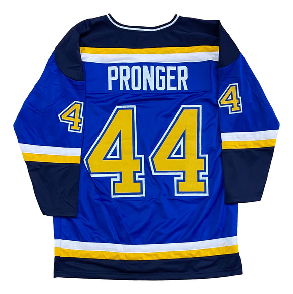 Chris Pronger Custom Blue Pro-Style Hockey Jersey Sports Integrity