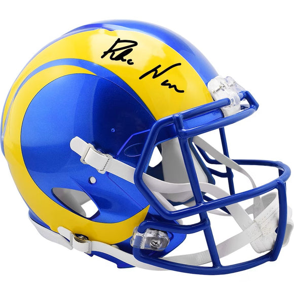 Puka Nacua Signed Los Angeles Rams Mini Speed Helmet Fanatics Sports Integrity
