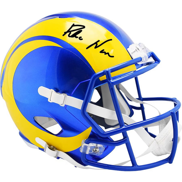 Puka Nacua Signed Los Angeles Rams Full Size Replica Speed Helmet Fanatics Sports Integrity