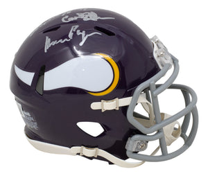 Purple People Eaters Signed Minnesota Vikings Mini Speed Replica Helmet BAS