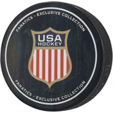 Quinn Hughes Signed USA Hockey Logo Puck Fanatics