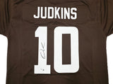 Quinshon Judkins Cleveland Signed Brown Football Jersey BAS
