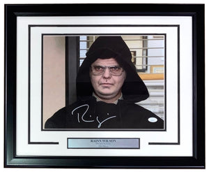 Rainn Wilson Signed Framed 11x14 The Office Dwight Schrute Hood Photo JSA
