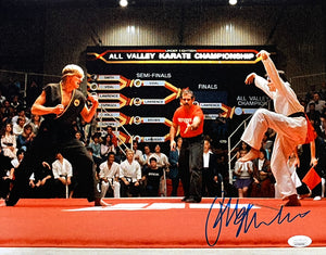 Ralph Macchio Signed 11x14 The Karate Kid Crane Kick Photo JSA ITP