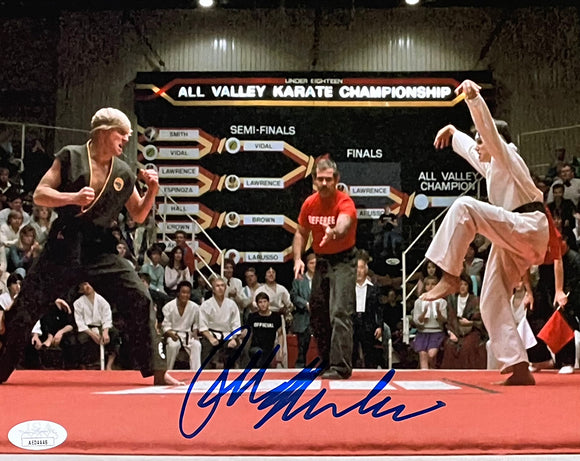 Ralph Macchio Signed 8x10 The Karate Kid Crane Kick Photo JSA Sports Integrity