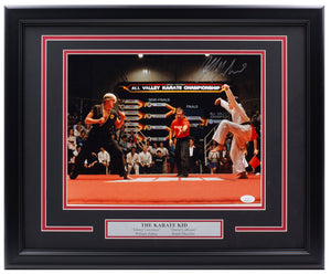 Ralph Macchio Signed Framed 11x14 The Karate Kid Crane Kick Photo JSA ITP