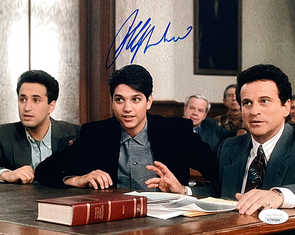 Ralph Macchio Signed In Blue 8x10 My Cousin Vinny Photo JSA ITP Sports Integrity