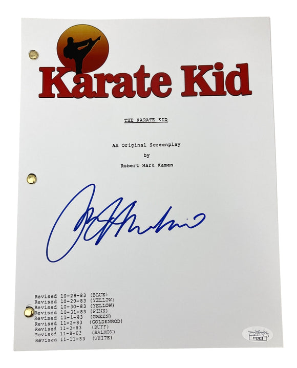 Ralph Macchio Signed Karate Kid Movie Script JSA ITP Sports Integrity