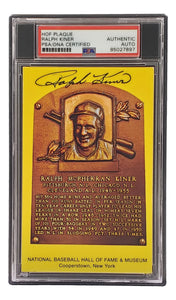 Ralph Kiner Signed 4x6 Pittsburgh Pirates HOF Plaque Card PSA/DNA 85027897 Sports Integrity