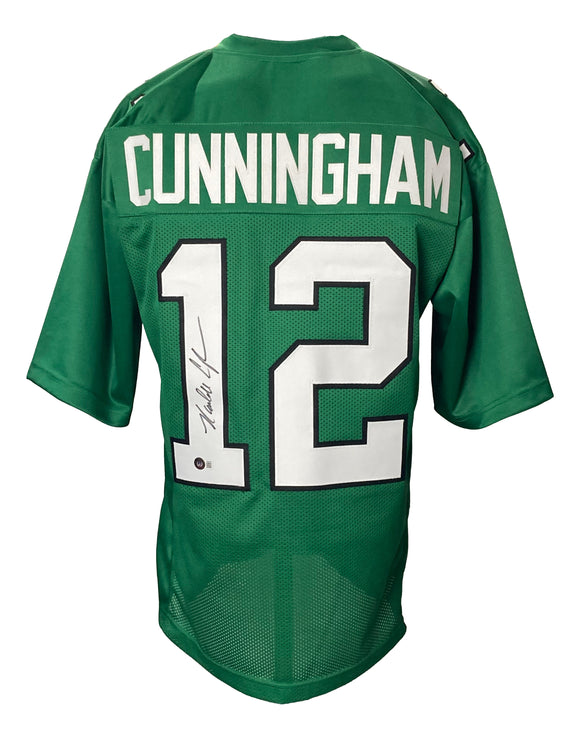 Randall Cunningham Signed Custom Green Pro-Style Football Jersey BAS