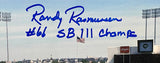 Randy Rasmussen Signed 8x10 New York Jets Football Photo SB III Champs Insc BAS Sports Integrity
