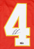 Rashee Rice Kansas City Signed Red Football Jersey JSA Hologram