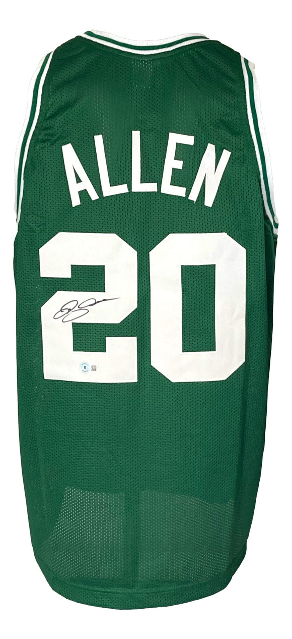 Ray Allen Signed Custom Green Pro-Style Basketball Jersey BAS ITP Sports Integrity