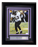 Ray Lewis Signed Framed 8x10 Baltimore Ravens Photo JSA Hologram