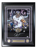 Ray Lewis Signed Framed 16x20 Baltimore Ravens Collage Photo BAS ITP