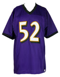 Ray Lewis Signed Purple Pro Style Football Jersey BAS ITP Sports Integrity