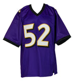 Ray Lewis Signed Custom Purple Pro Style Football Jersey BAS ITP 497