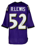 Ray Lewis Signed Custom Purple Pro Style Football Jersey JSA ITP 102