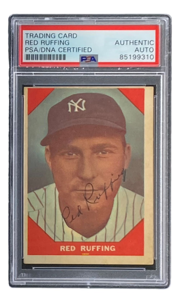 Red Ruffing Signed 1960 Fleer #63 New York Yankees Trading Card PSA/DNA