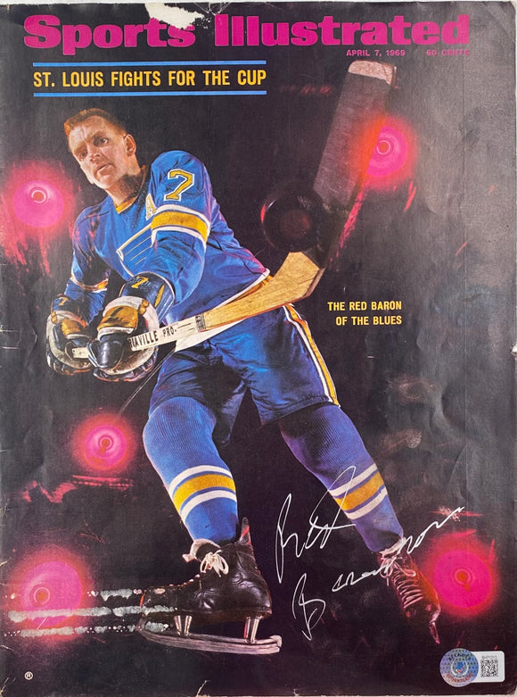Red Berenson Signed St. Louis Blues Sports Illustrated Magazine Cover BAS Sports Integrity